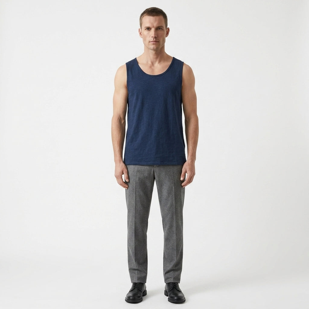 Emil – 50% Linen Blend Relaxed Sleeveless Top - Hilltop Nord
