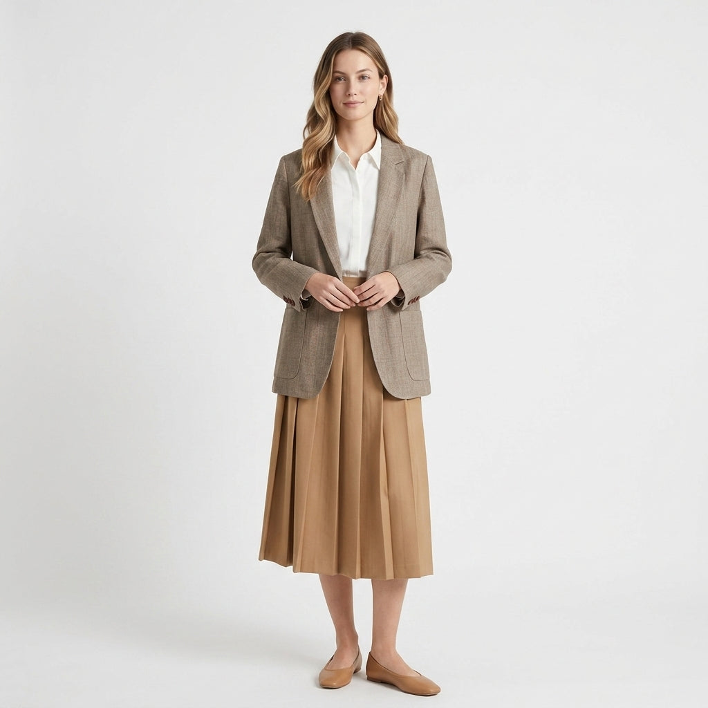 Odile – Linen Relaxed Notch Lapel Blazer - Hilltop Nord