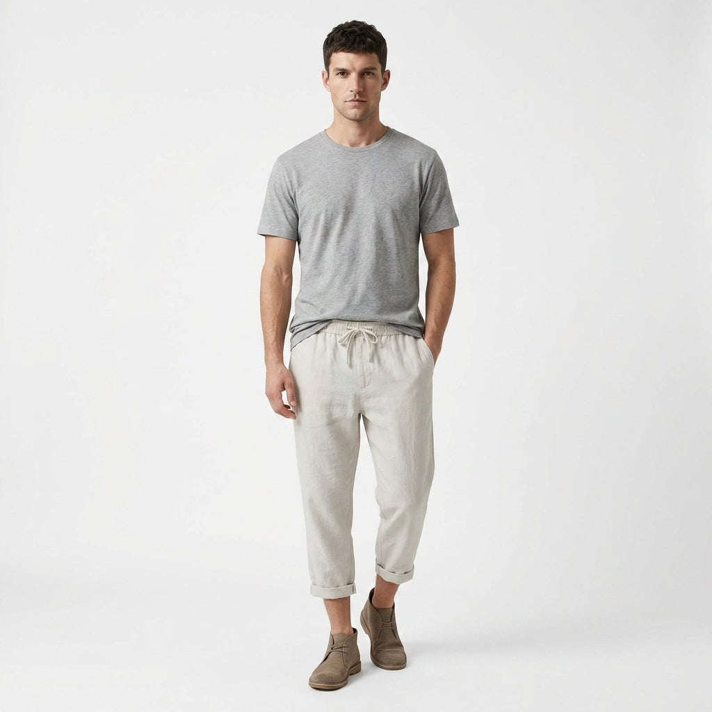 Torin – 97% Cotton Drawstring Tapered Pants - Hilltop Nord