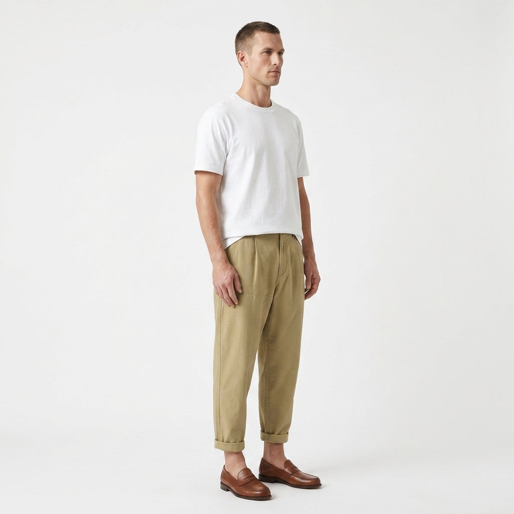 Otis – 100% Cotton Relaxed Cargo Trousers - Hilltop Nord