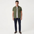 Santino – Cotton Relaxed Short Sleeve Shirt — Olive