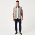 Santino – Cotton Relaxed Short Sleeve Shirt — Salmon