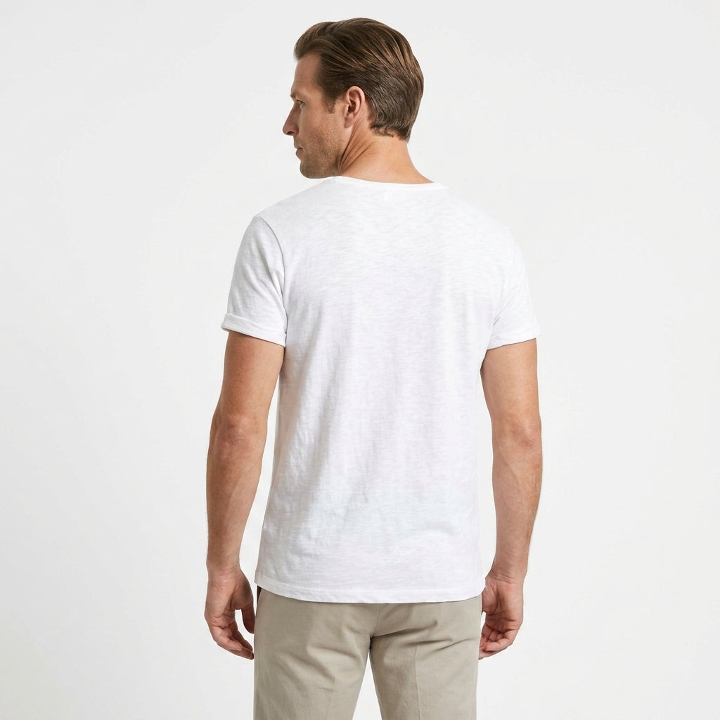 Matteo – 100% Cotton V-Neck Tee - Hilltop Nord