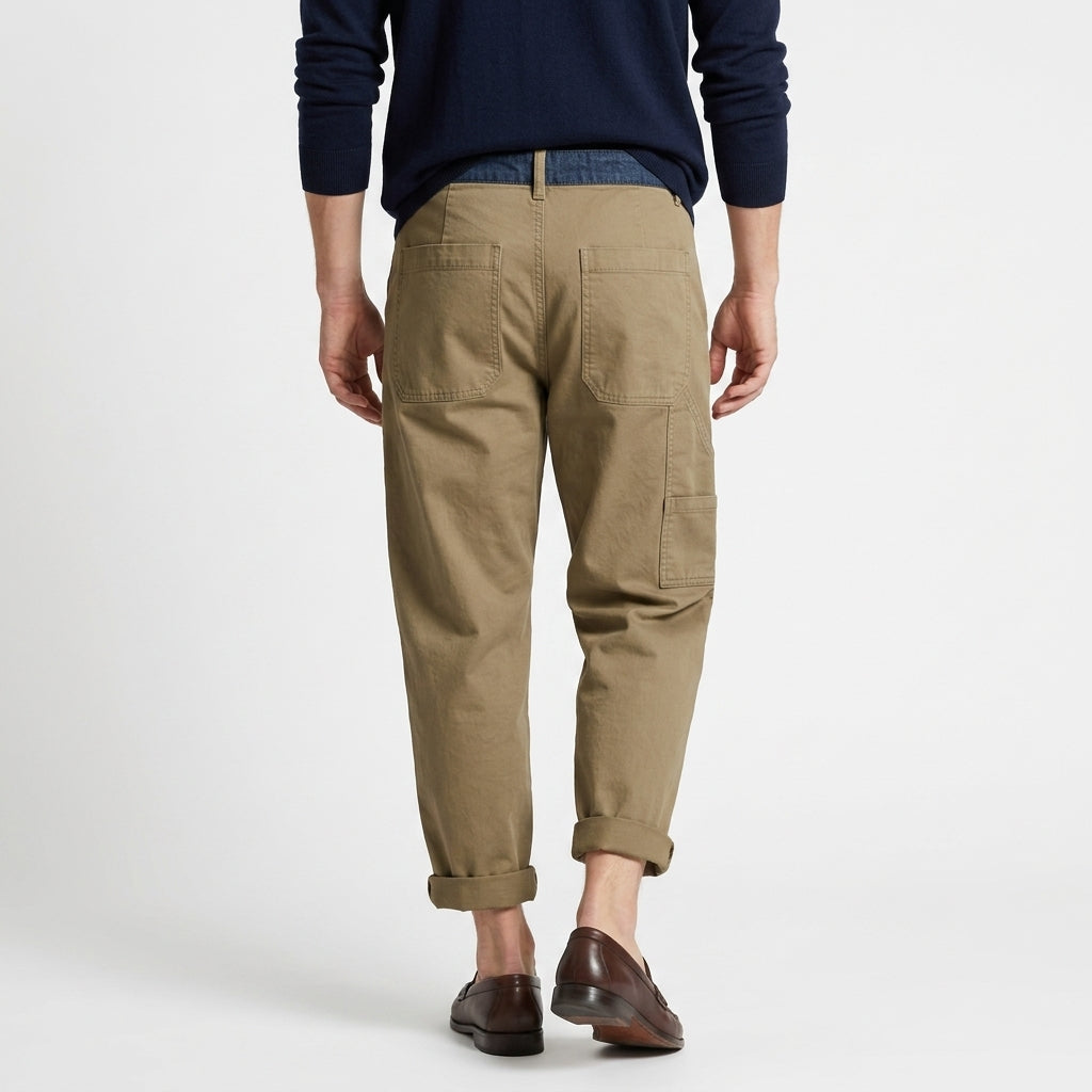 Nero – 100% Cotton Relaxed Cargo Trousers - Hilltop Nord