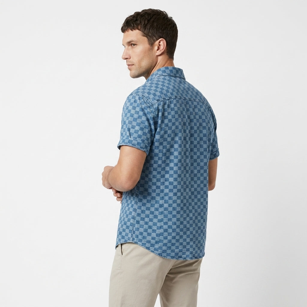 Rilo – 100% Cotton Denim Relaxed Overshirt - Hilltop Nord