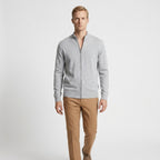 Leif – 100% Cotton Ribbed Zip Cardigan Sweater - Hilltop Nord