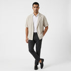 Tavio – 70% Ramie Drop-Shoulder Short Sleeve Blazer - Hilltop Nord