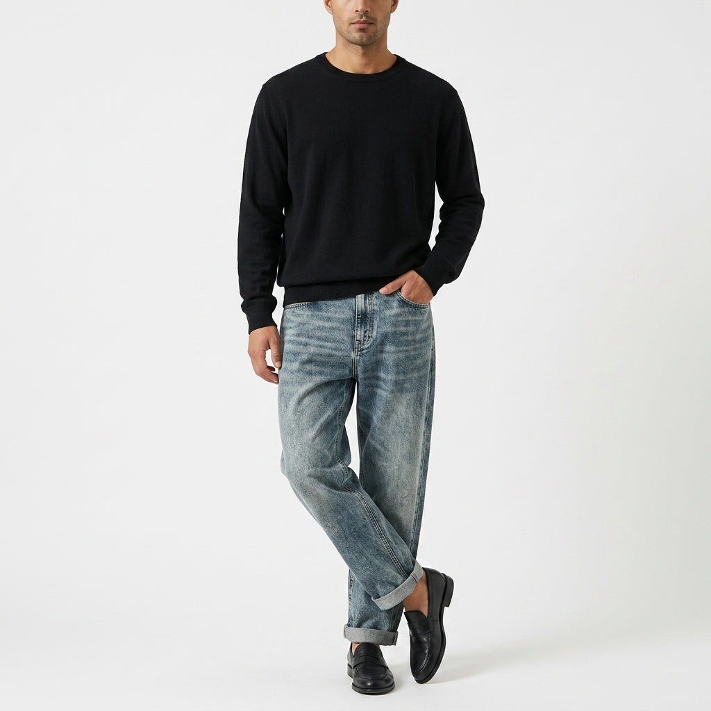 Anders – 91% Cotton Washed Straight-Leg Jeans - Hilltop Nord
