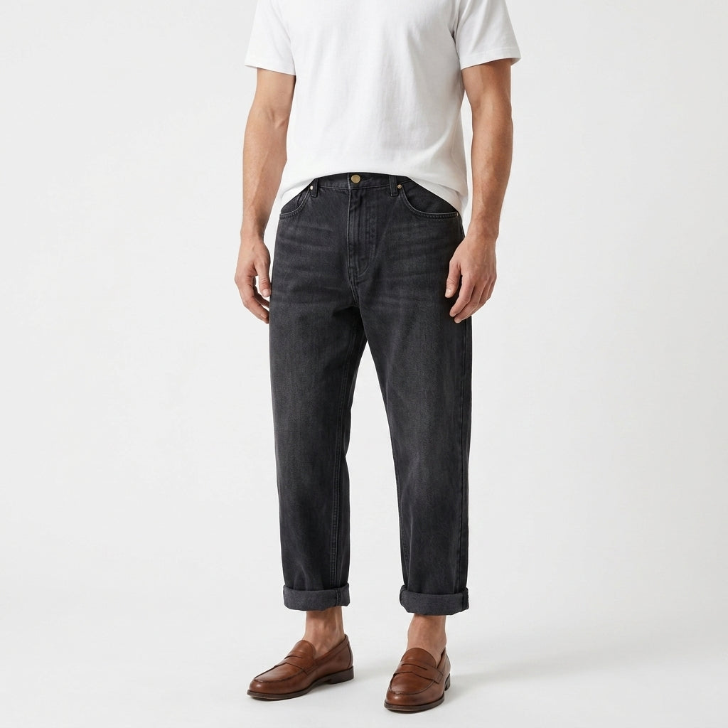 Piet – 100% Cotton Washed Wide-Leg Jeans - Hilltop Nord