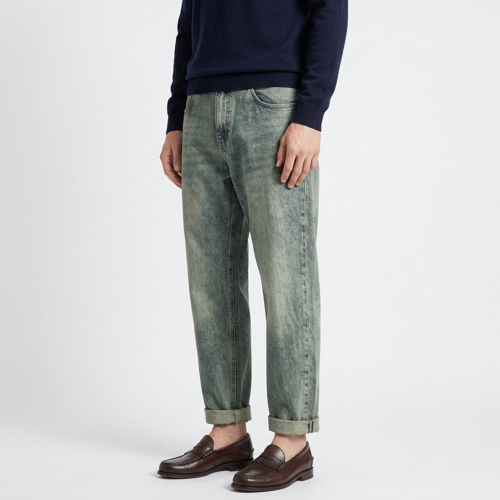 Orlo – 92% Cotton Straight-Leg Jeans - Hilltop Nord