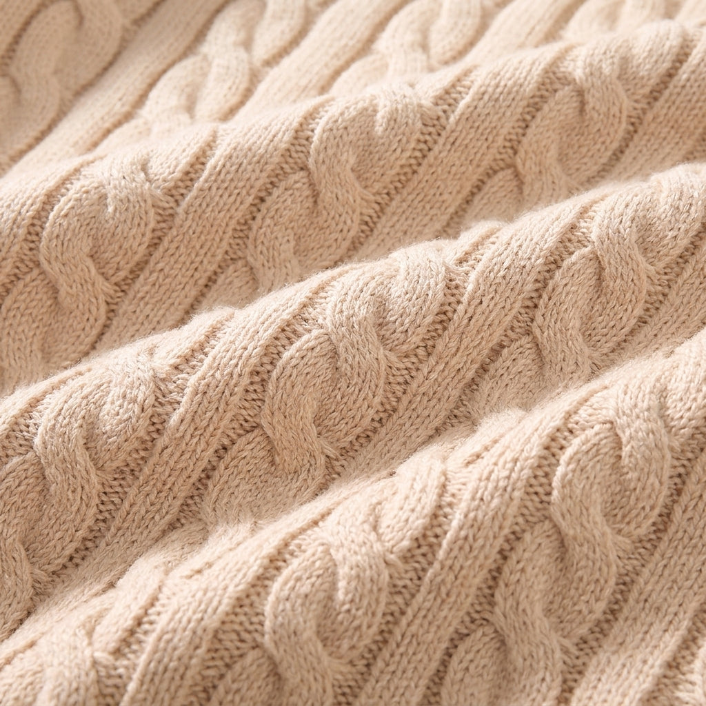 Soren – 100% Cotton Cable Knit Half Zip Sweater - Hilltop Nord